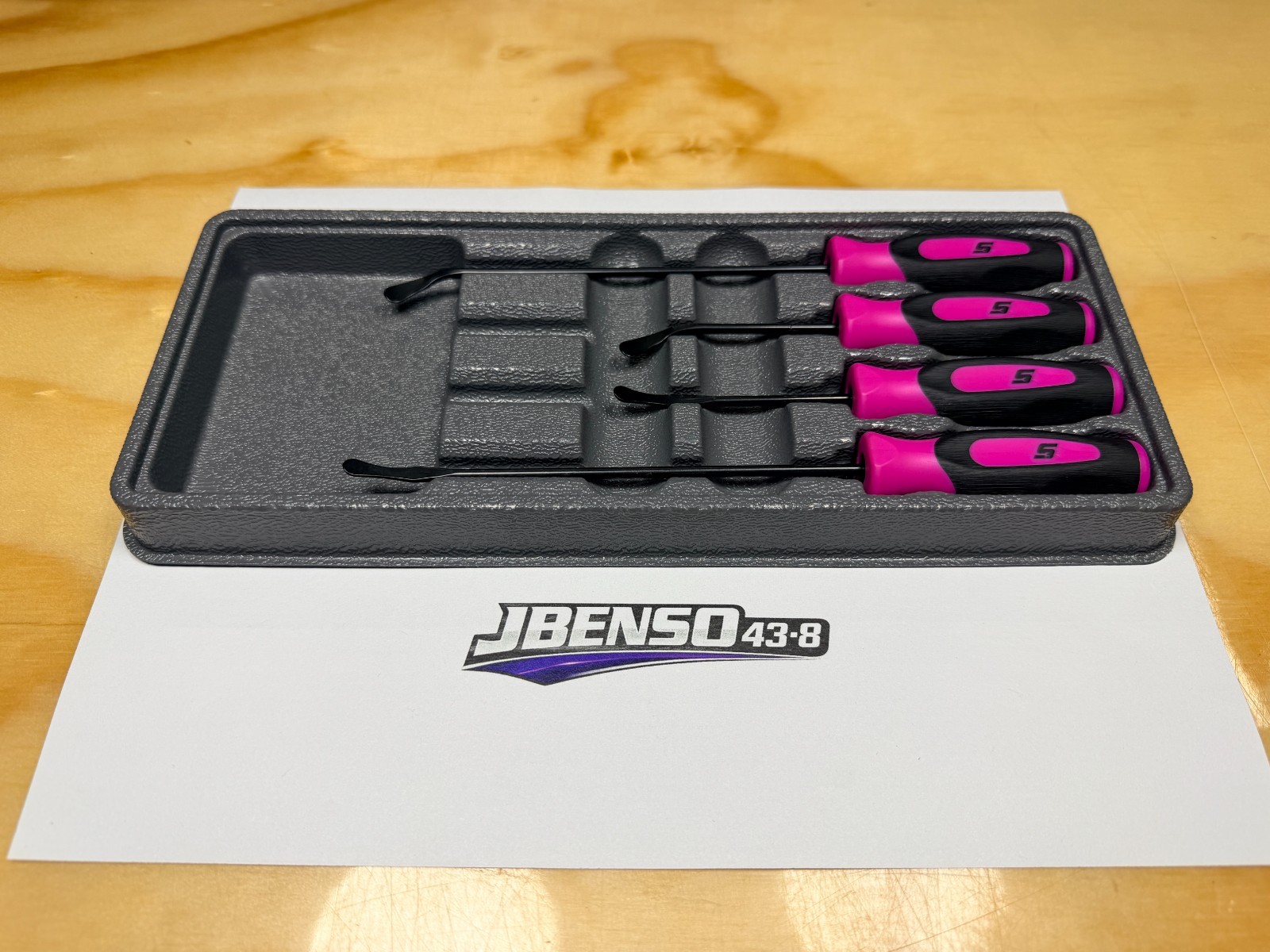 Snap-on Tools NEW ELECTRIC PINK 4pc Soft Grip Seal Removal Tool Set SGSR104AEP