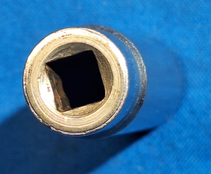 Snap On Vintage 1961 1/4″ Drive 7/16″ 6PT SAE Deep Chrome Socket STM-14