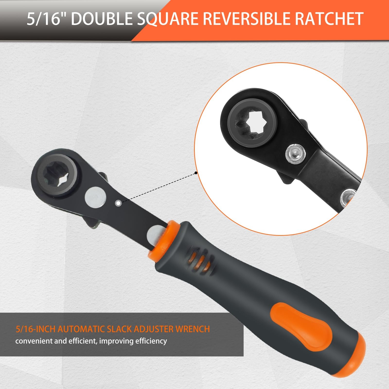 2 PCS Slack Adjuster Tools, 5/16» Ratcheting Wrench Automatic Slack Adjuster