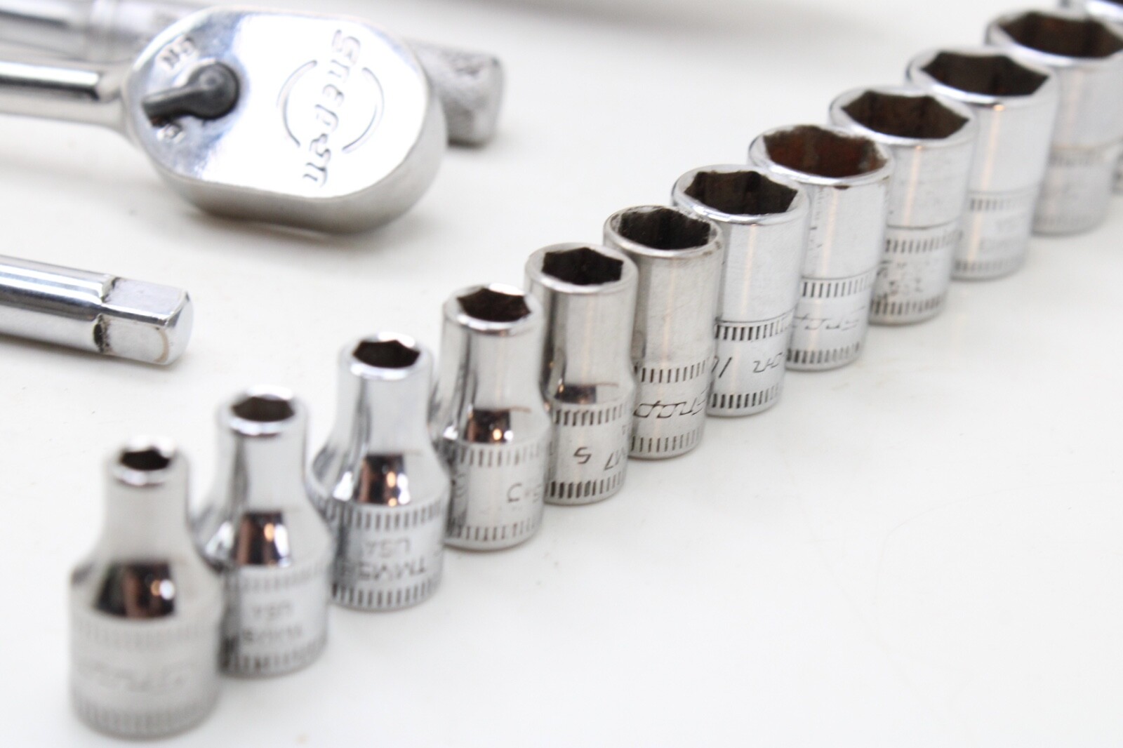 Snap On 130TMPB 1/4”Drive 6 Point 30 Piece Metric Deep/Shallow Socket Set USA