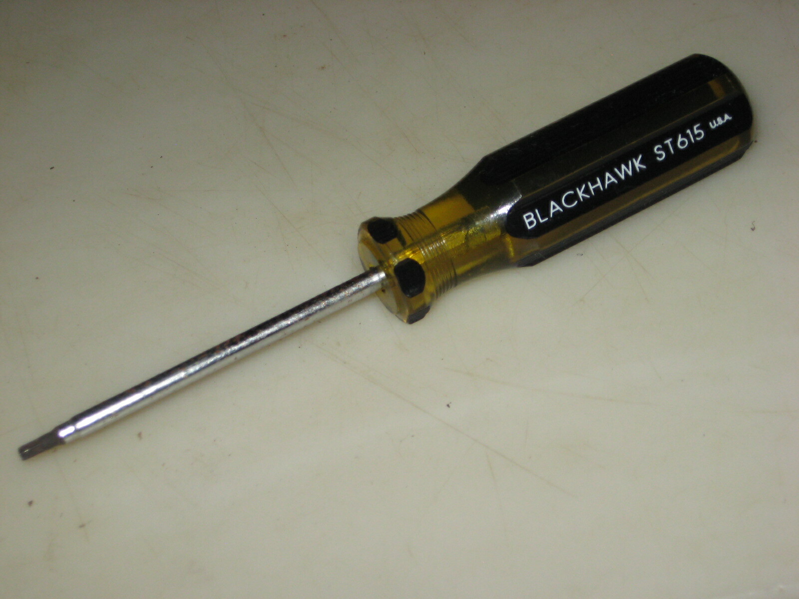 NEW T-15 TORX SCREWDRIVER (Black & Yellow Handle), USA, BLACKHAWK # ST-615