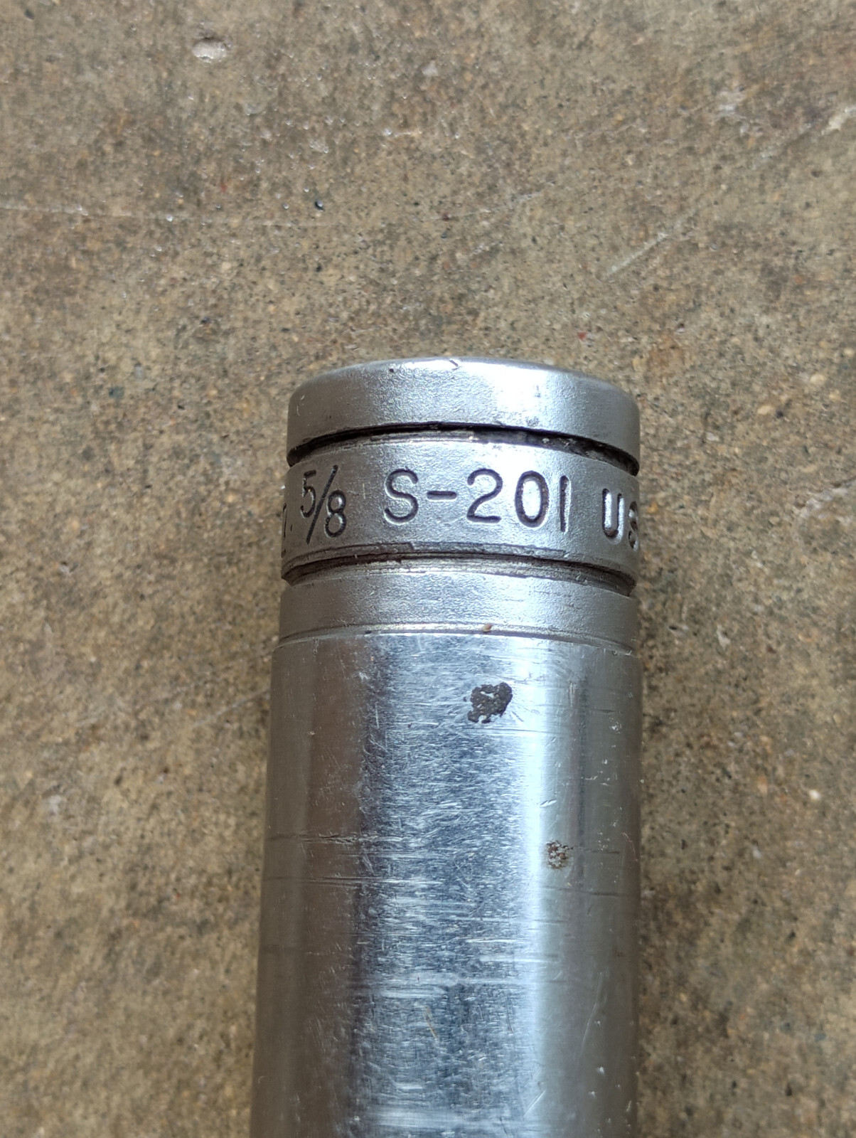 Vintage Snap On S-201 5/8 Extra Deep 12pt 1/2 Drive Chrome Socket USA Tool