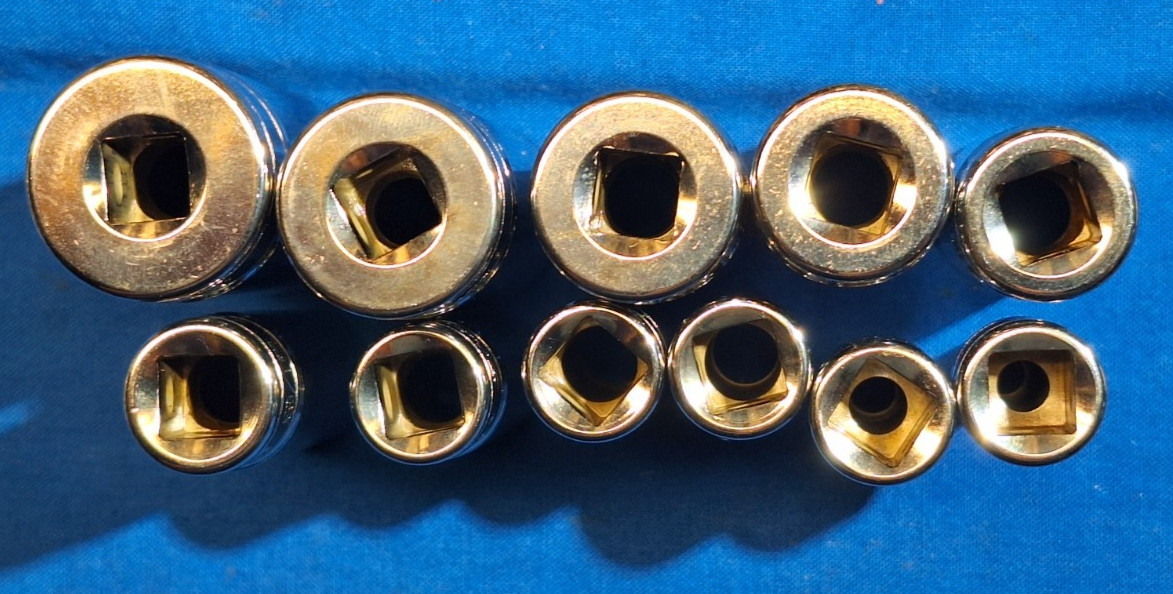 Snap On 11 pc 3/8″ Drive 6-Point SAE DEEP Socket Set 7/8″ – 1/4″ 211SFSY NEW !!