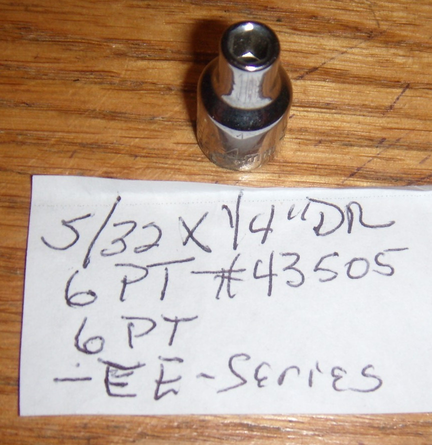 CRAFTSMAN 5/32″ x 1/4″ DR SOCKET 12PT NEW 1 PT. FREE SHIP -EE-43505
