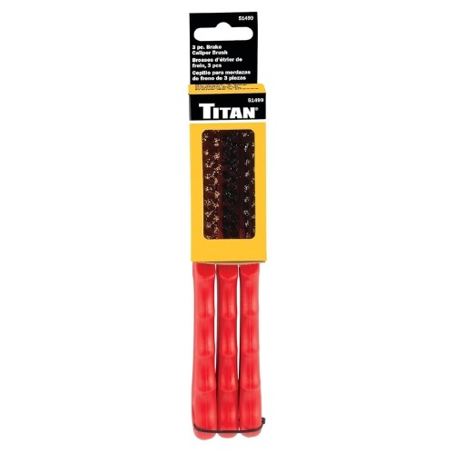 Titan 51499 3-Piece Brake Caliper Brush Set, Stainless Steel, Brass