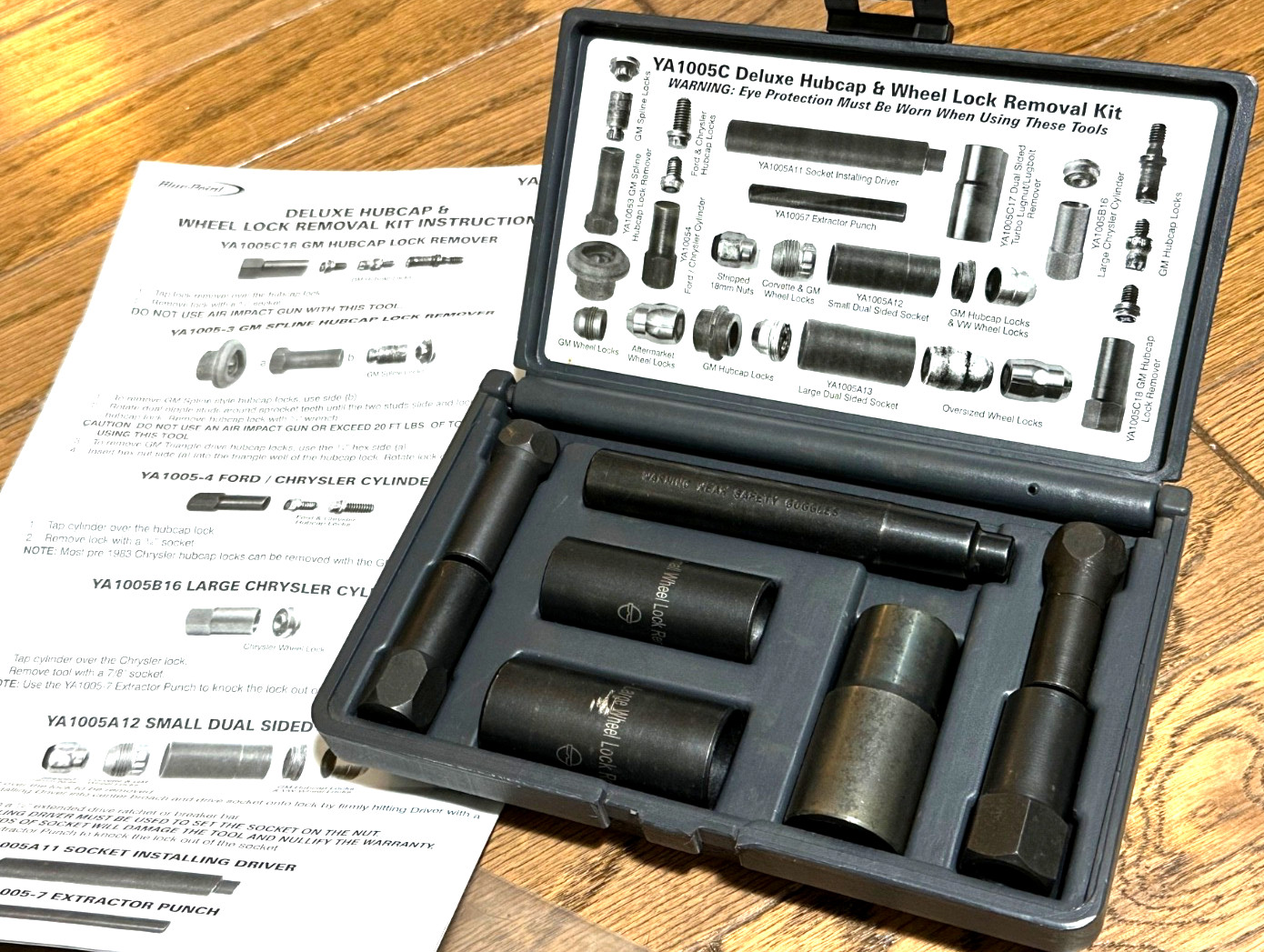 Blue Point Tools Deluxe Custom Hubcap Wheel Rim Lock Lug Nut Removal Set Lot Kit