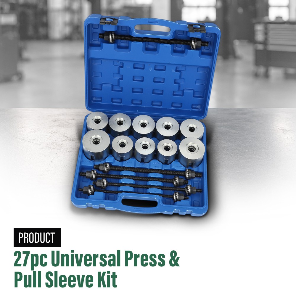 27Pc Universal Press & Pull Sleeve Kit Bush Bearing Removal Insertion Tool Set