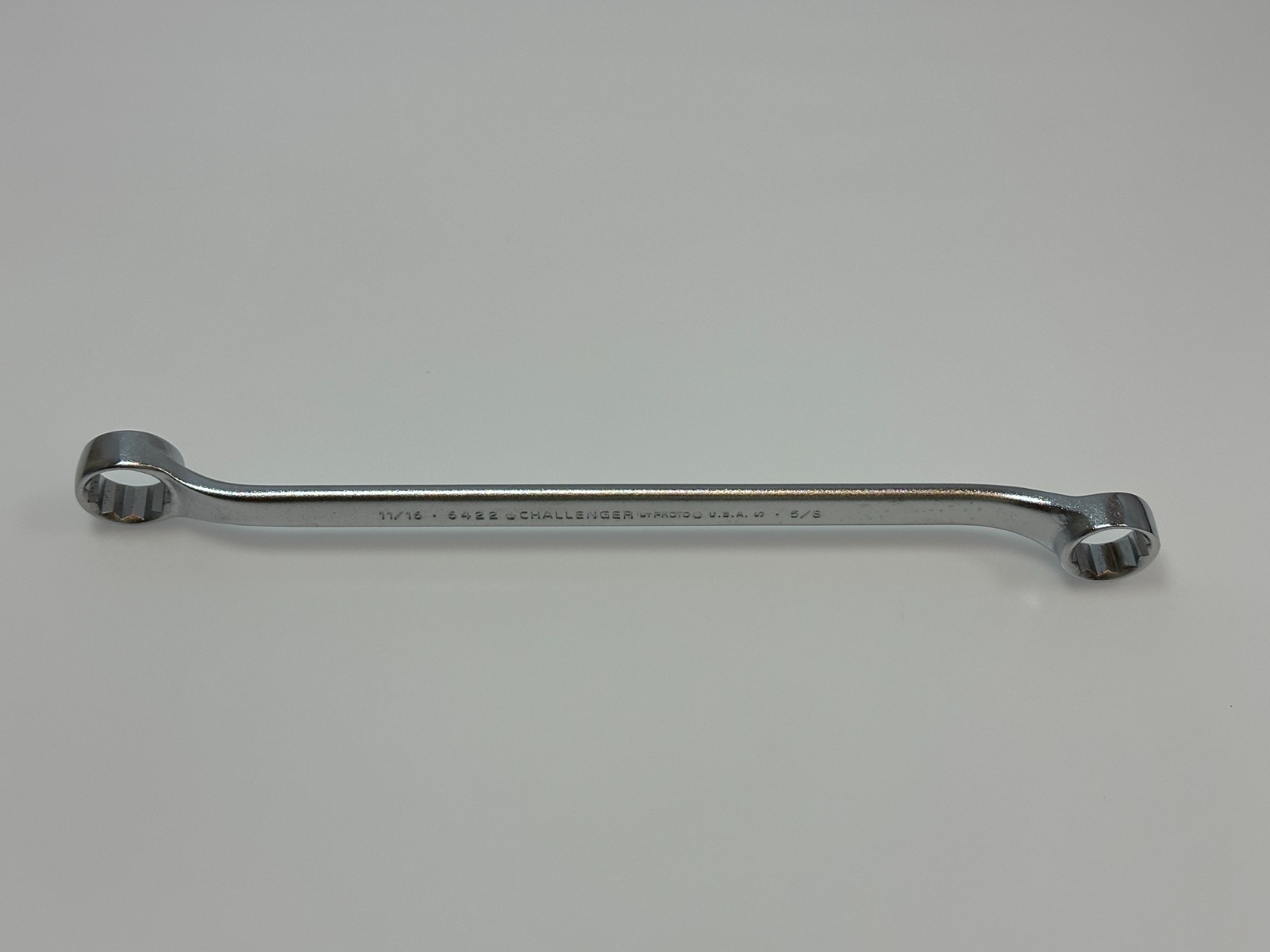🇺🇸 Challenger by PROTO (New NOS) 6422 SAE 11/16 x 5/8 Offset Box Wrench 12 Pt.