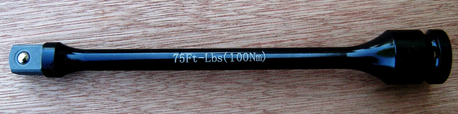 Black 75 ft/lb (100 Nm) 1/2″ Chrome-Molly 7″ Extension Bar Torque Limiting Stick