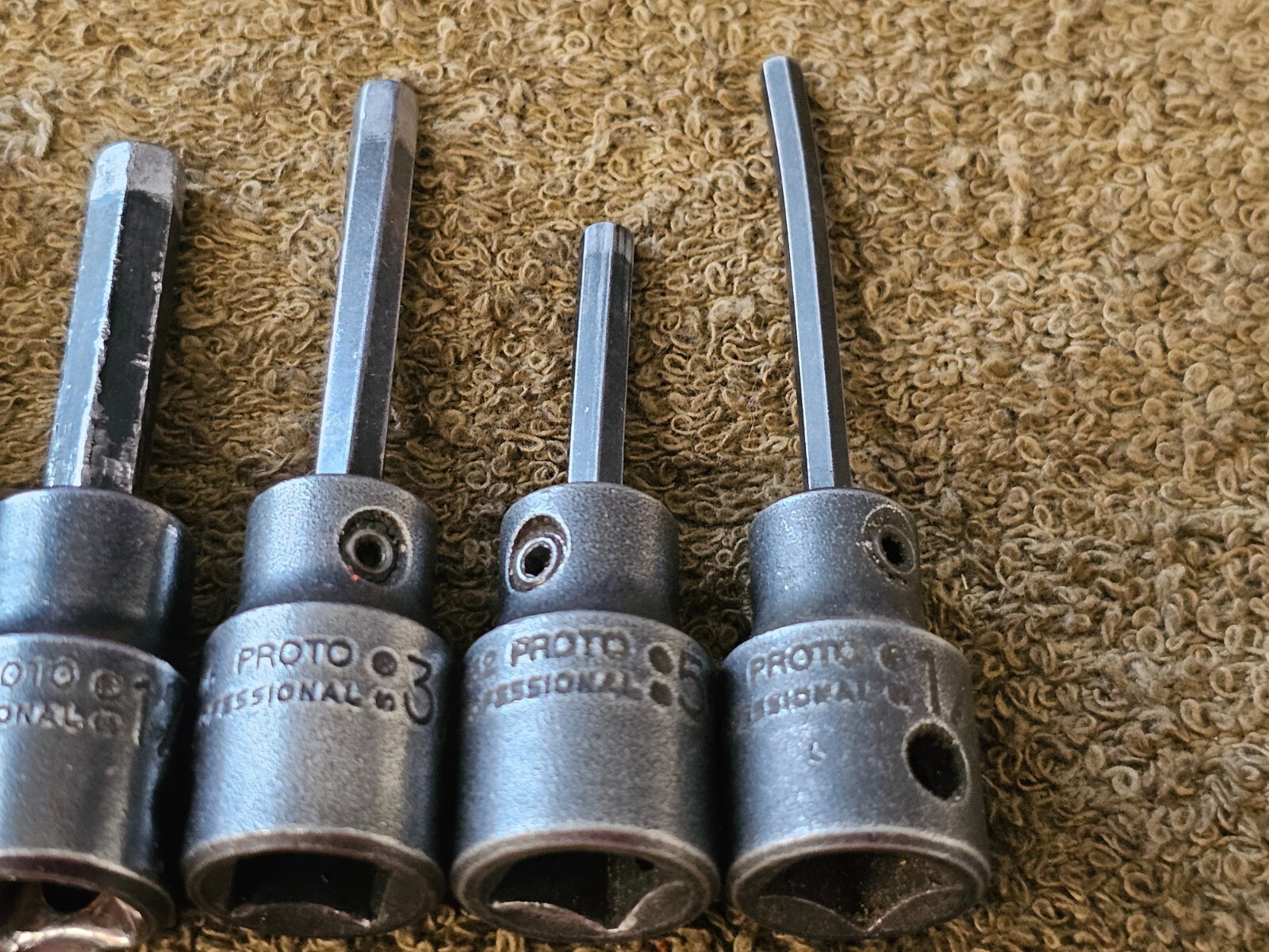 6 Proto Professional Impact Hex Socket Bit 3/8″ Drive 5/16 1/4 3/16 1/8 7290 Set