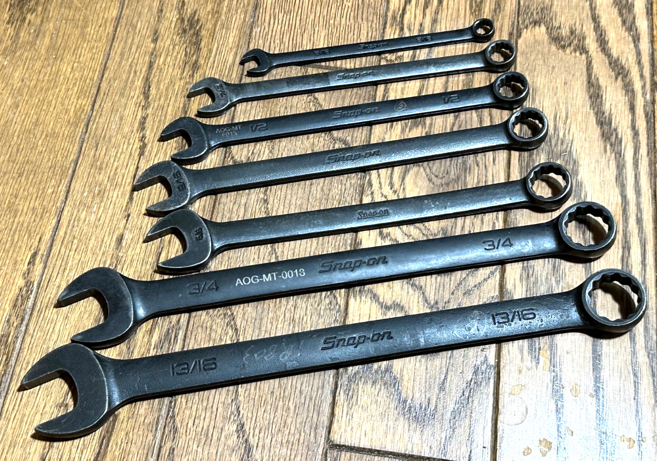 🇺🇸 Snap On Tools 5/16” – 13/16″ SAE Combination WRENCH Set 12-PT Lot Offset