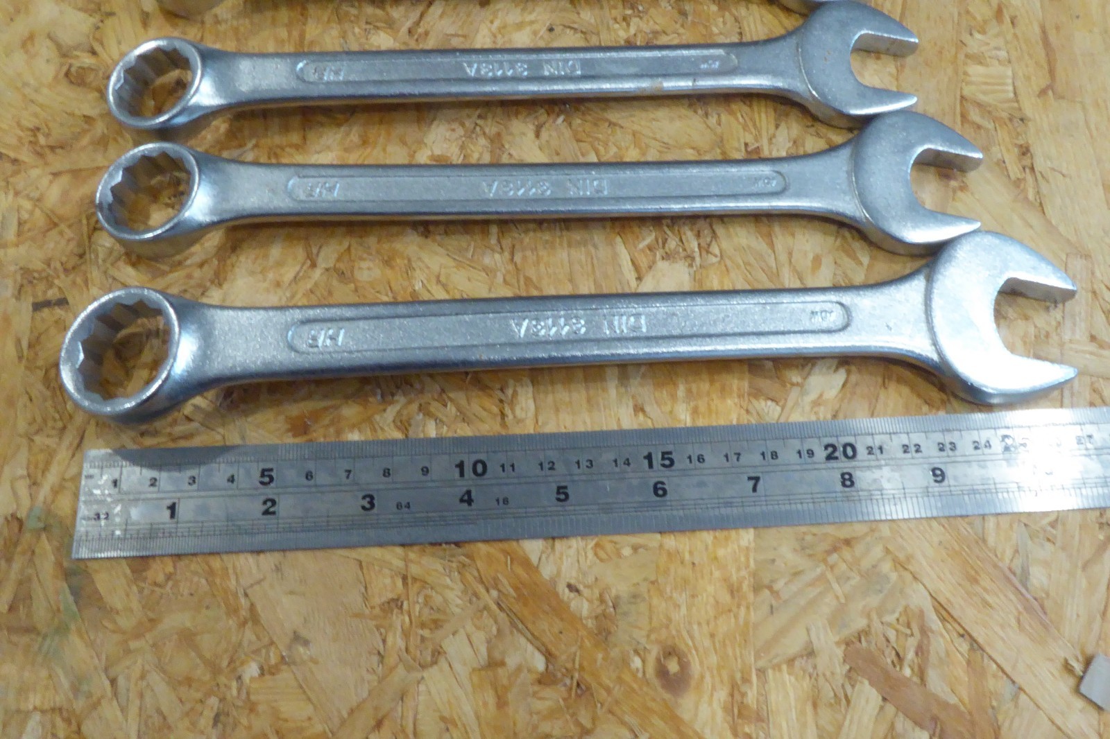 DIN 3113A set 15 metric combination spanners 6-24mm see listing for all sizes