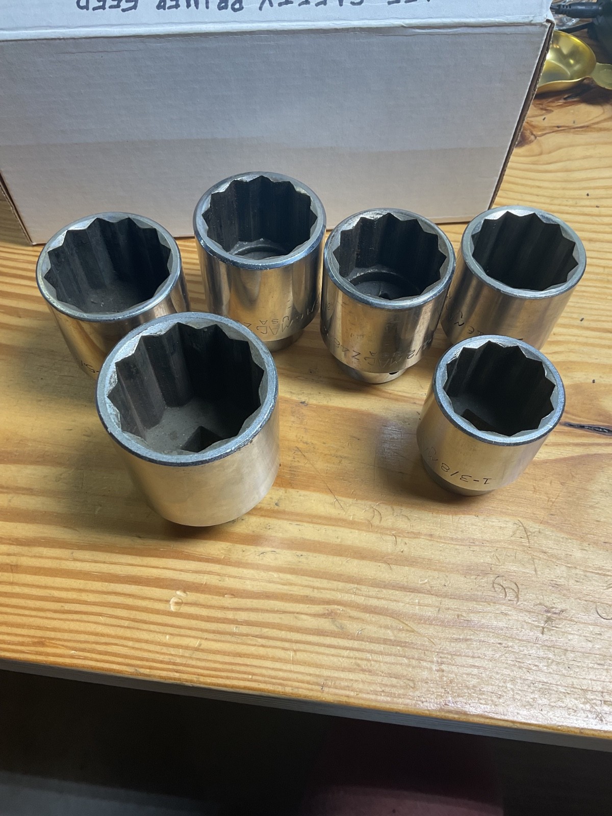 6 MAC Tools 3/4” Drive 12 Point Sockets Z 1-3/4 1-5/8 1-9/16 1-1/2 1-7/16 1-3/8