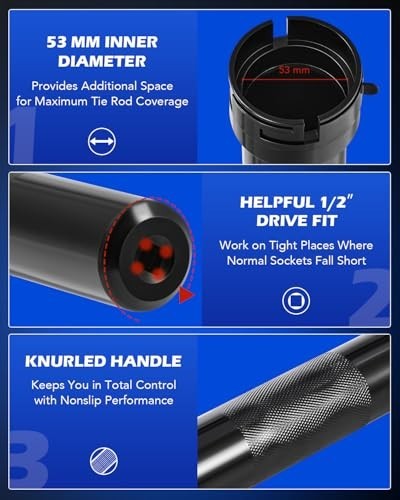 Inner Tie Rod Removal Tool Kit with 12 Crowfoot Adapters & Case – Auto Repair To