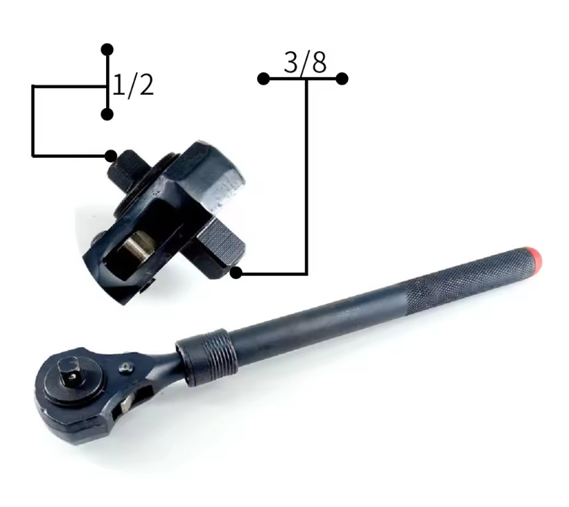 MacWork 1/2in. and 3/8in. Drive Dual Head Ratchet Handle
