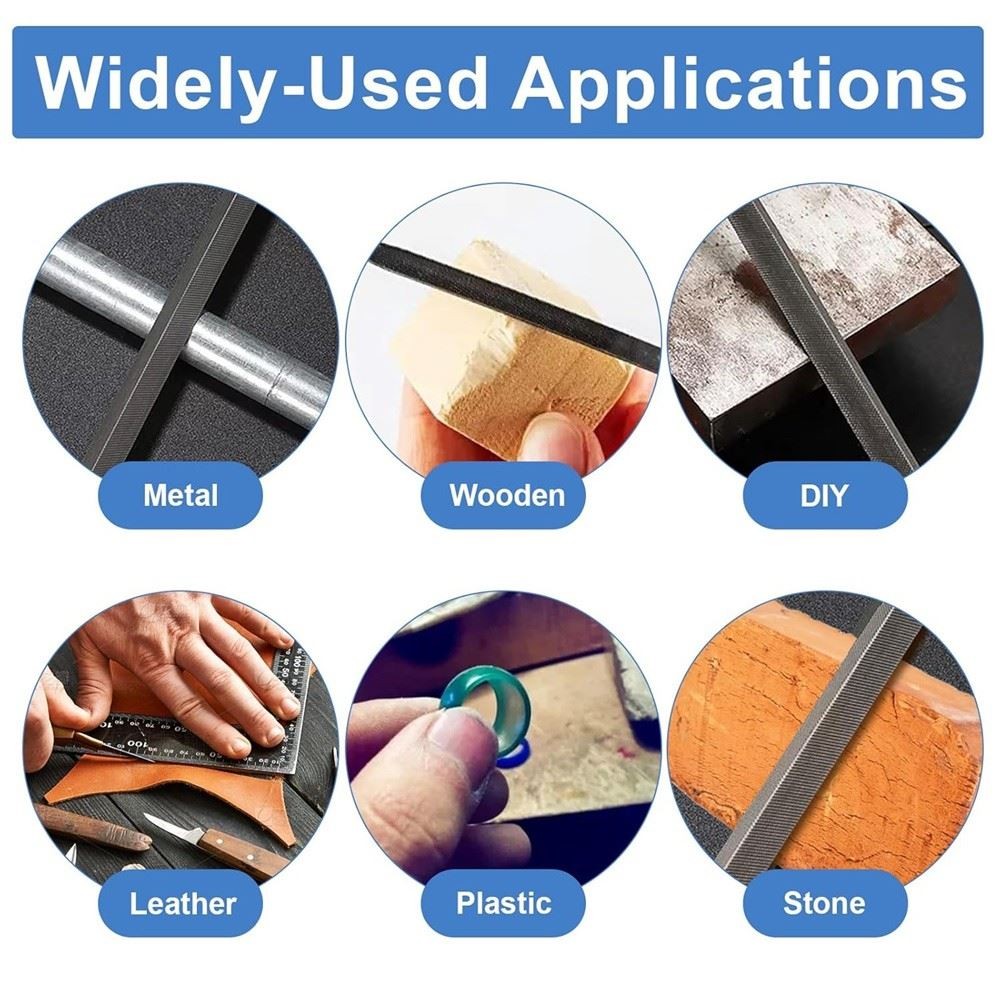 13-Piece Metal Needle File Set with 6 Diamond Files 6 Steel FilesCleaning