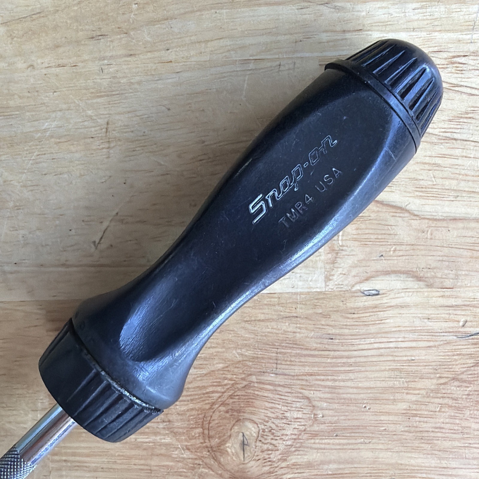 Snap On Tools 9″ Ratcheting Driver Spinner Handle 1/4″ Square Drive Black TMR4