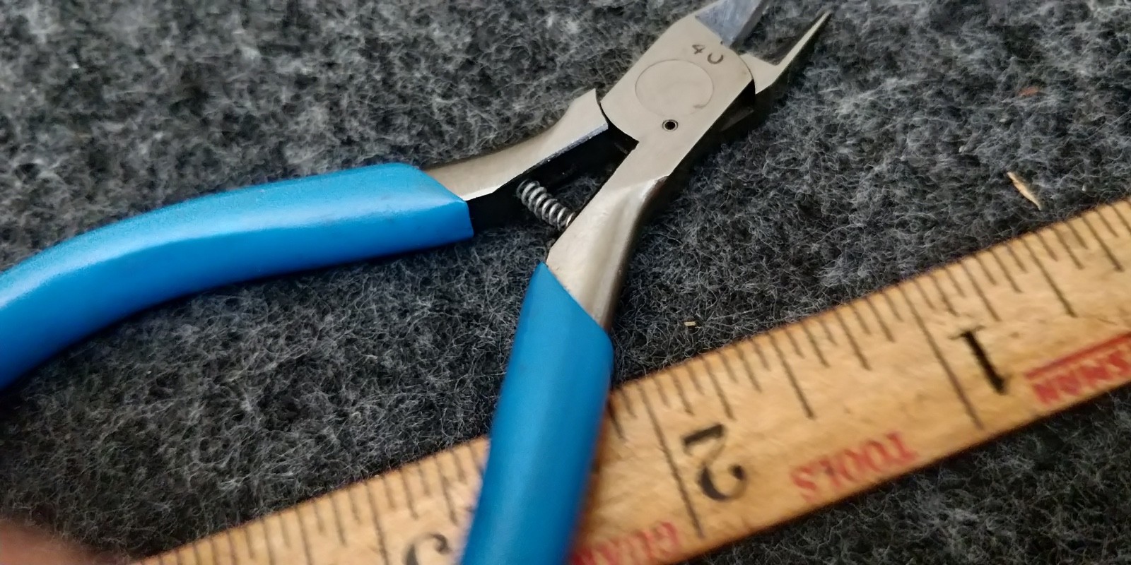 Channellock 40S 4-1/4 Inch MINI Diagonal Flush Cutting Plier Spring Act USA