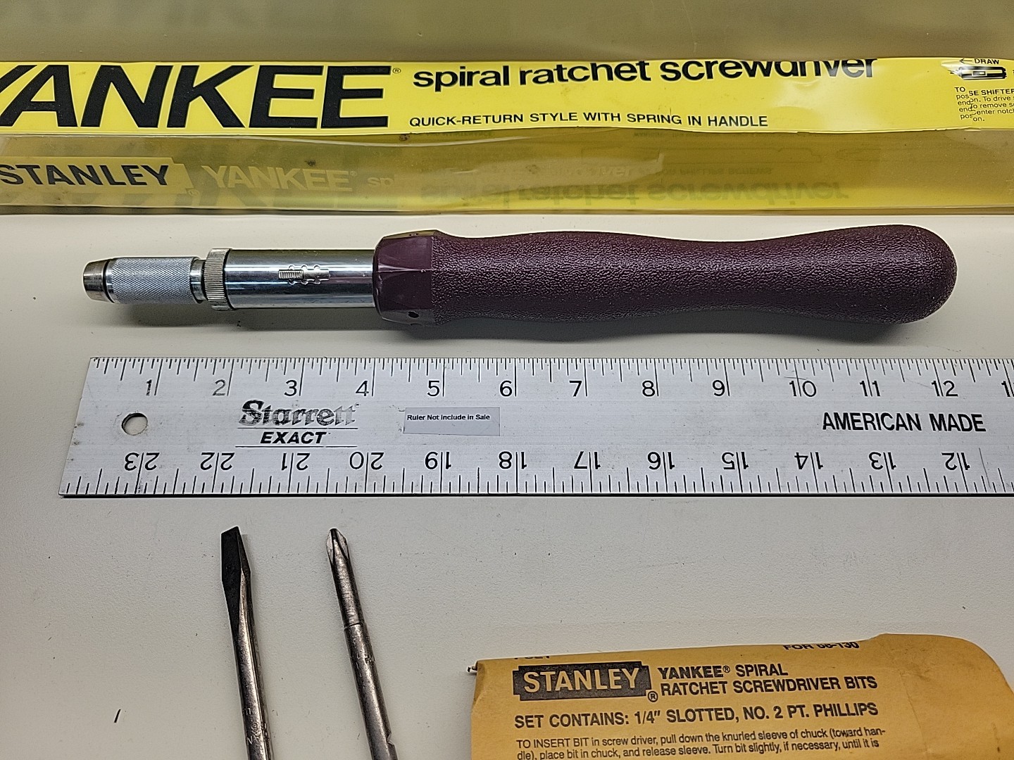 Stanley Yankee 68-130 130A Spiral Ratchet Screwdriver NOS No. 2 Phillips Flat
