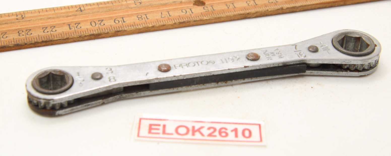 Proto 1192 7/16″ x 3/8” 16 Point SAE Ratcheting Box Wrench USA