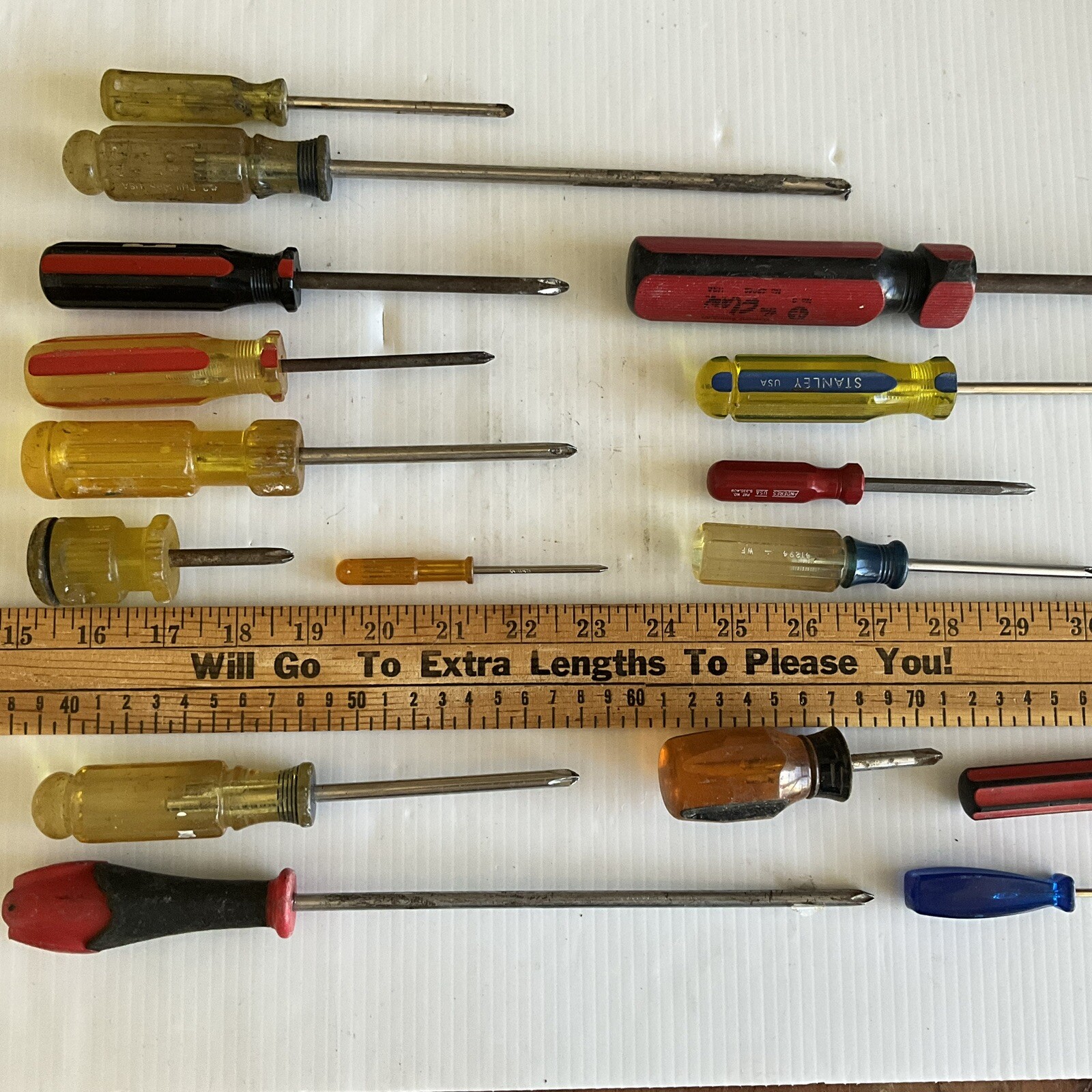 Craftsman Screwdriver Lot Phillips Tip Woodworking Repair Automotive Diy Vintage