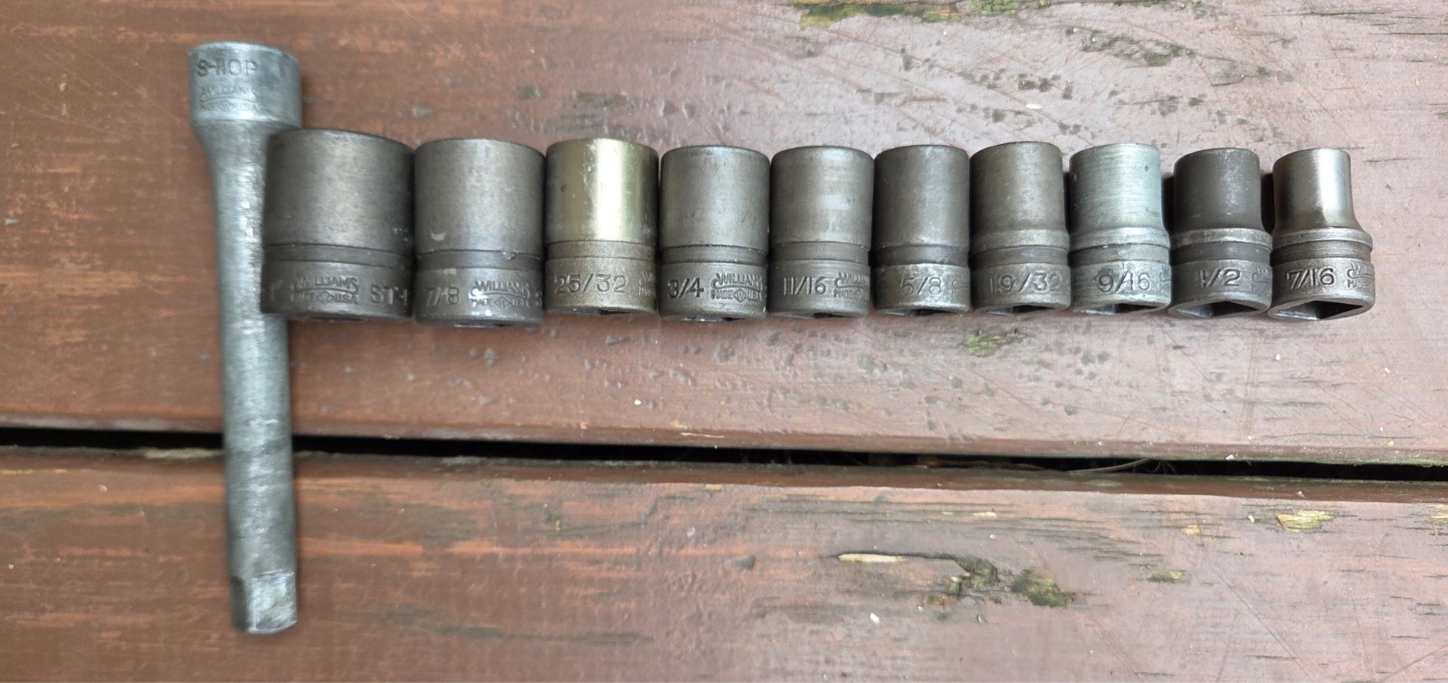 JH Williams 1/2″ Drive Sockets w S-51 SUPERRATCHET And Case Great Shape