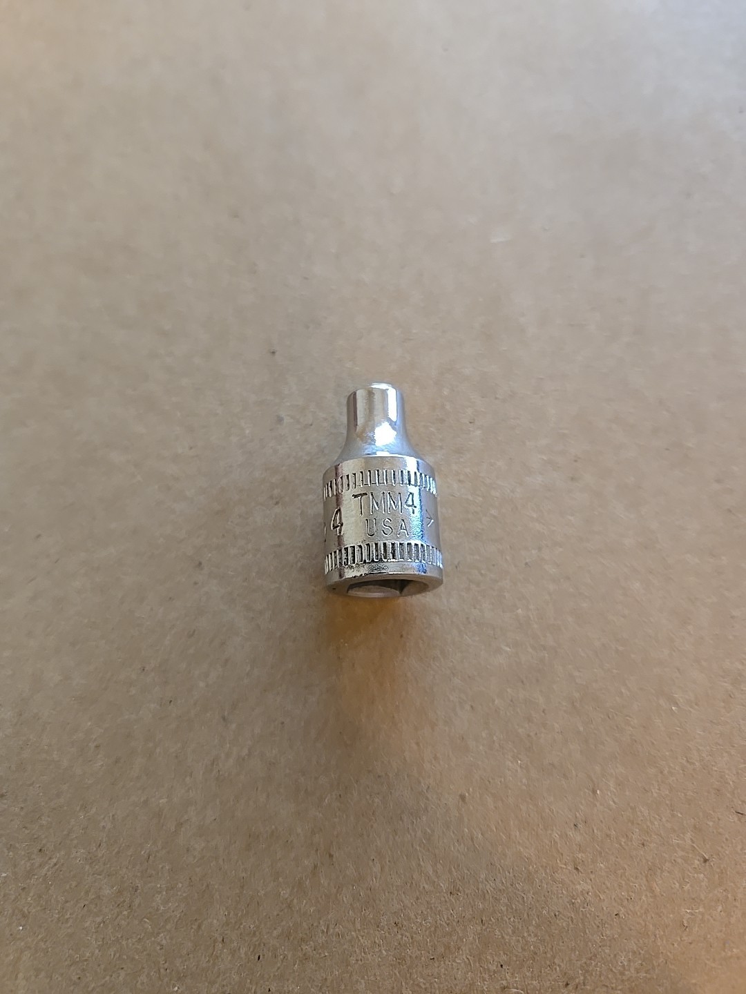 Snap On 1/4″ Drive 4MM 6PT Metric Shallow Chrome Socket USA TMM4
