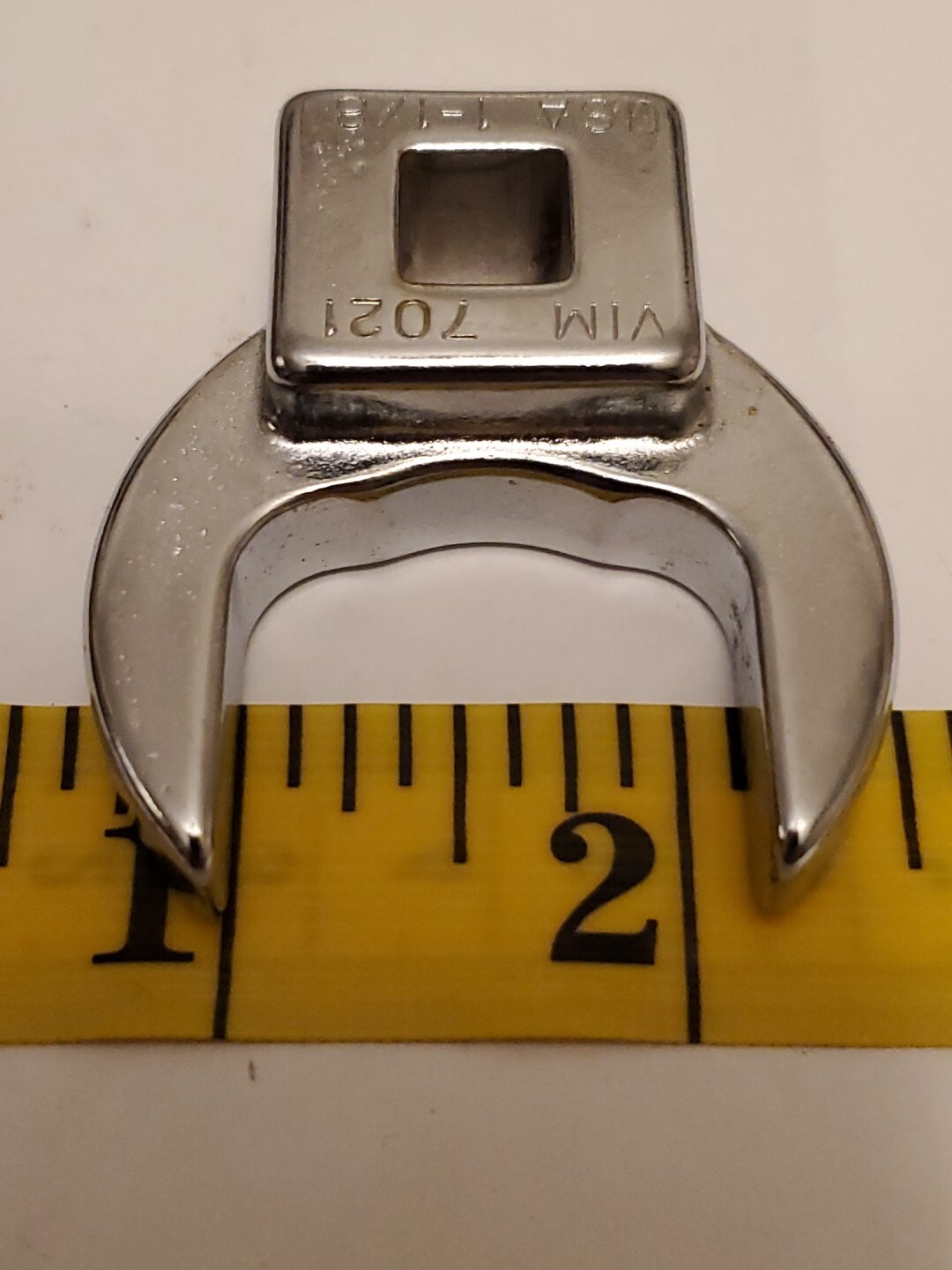(1) VIM # 7021 Polished CHROME CROWS FOOT 1-1/8 in. 3/8 Drive Made USA 3.3 Oz.