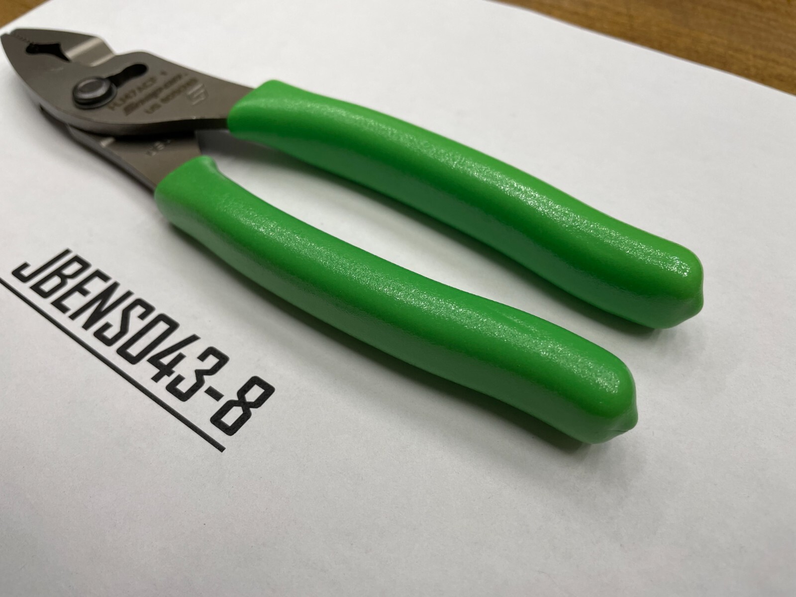 Snap-on Tools NEW GREEN 8″ Talon Soft Grip FlankJaw Slip-Joint Pliers HJ47ACFG