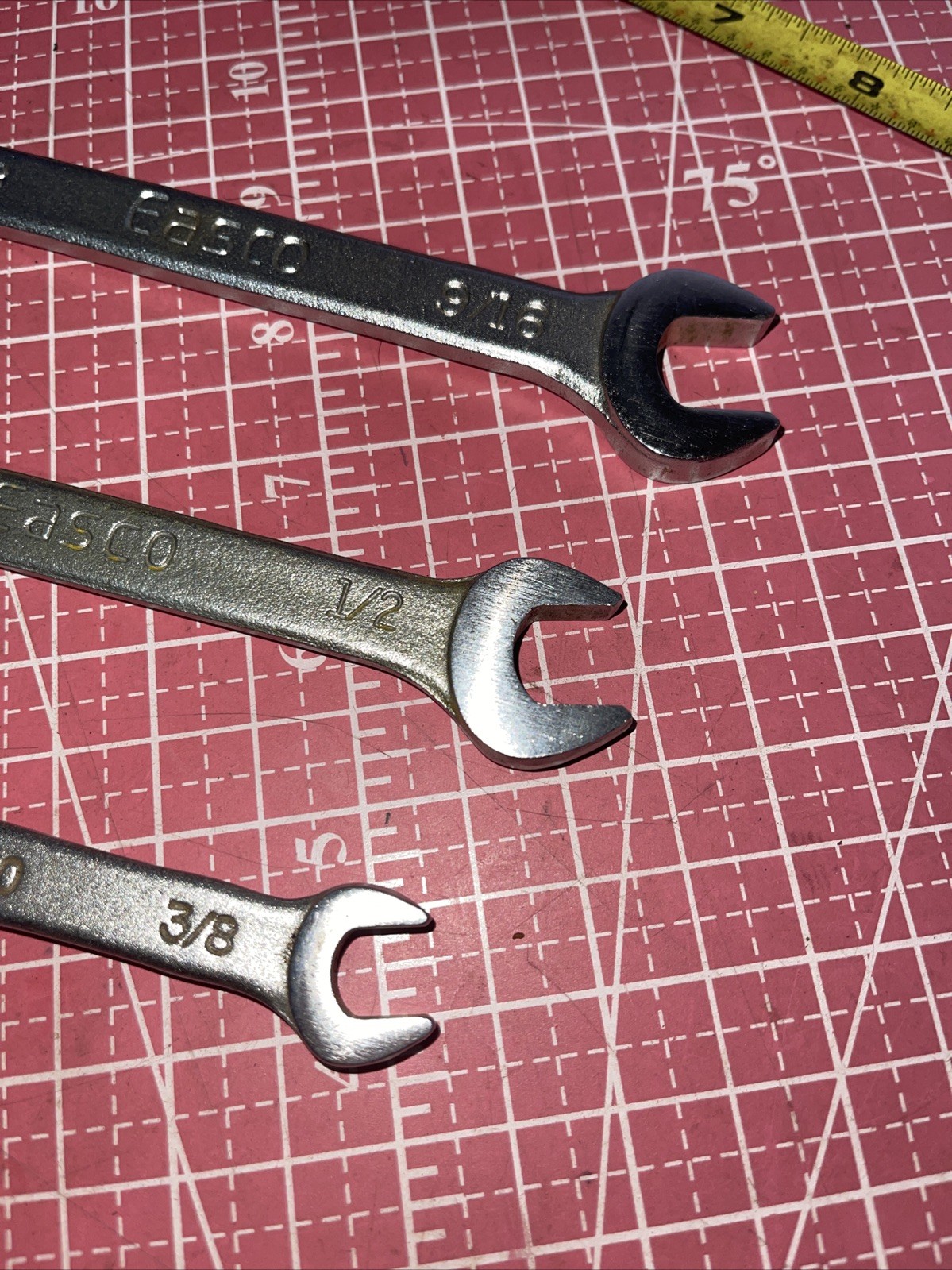 Easco USA 3 Piece SAE Open End Wrench Set 3/8 In – 5/8 In Vintage 3/8”-5/8”