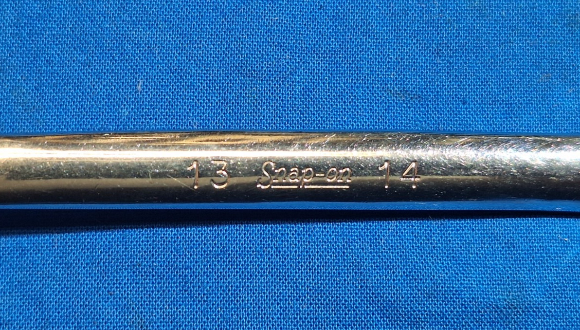 Old Logo Snap-On XSM1314 6″ long Metric 13mm-14mm 12pt short box wrench