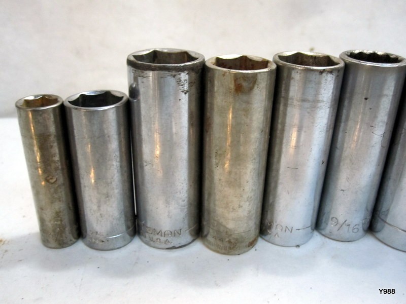 CRAFTSMAN set of 9 sockets mix lot see description
