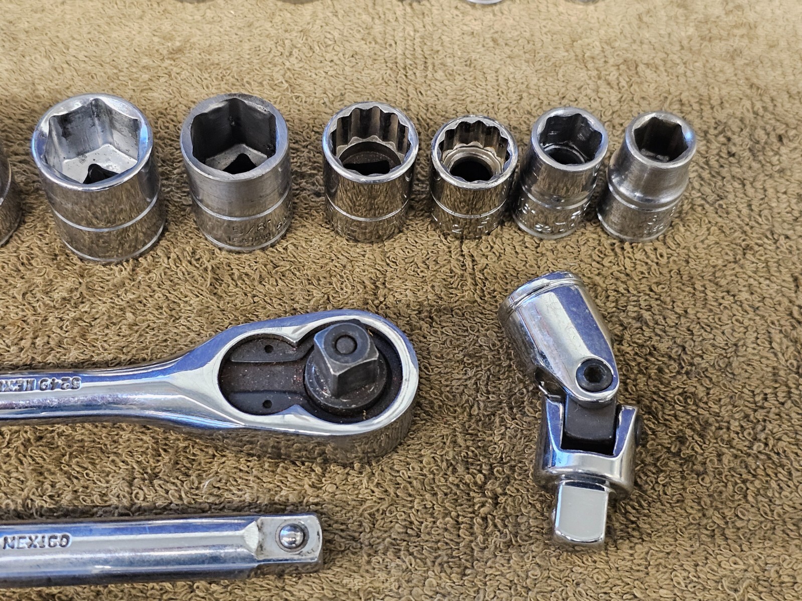 Urrea Socket Ratchet Extension Set 3/8″ 7/8 13/16 3/4 11/16 5/8 9/16 1/2 7/16″