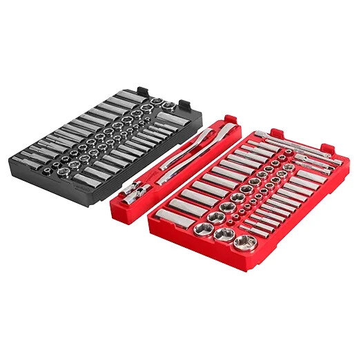 106pc 1/4″ and 3/8″ Metric & SAE Ratchet and Socket Set with PACKOUT