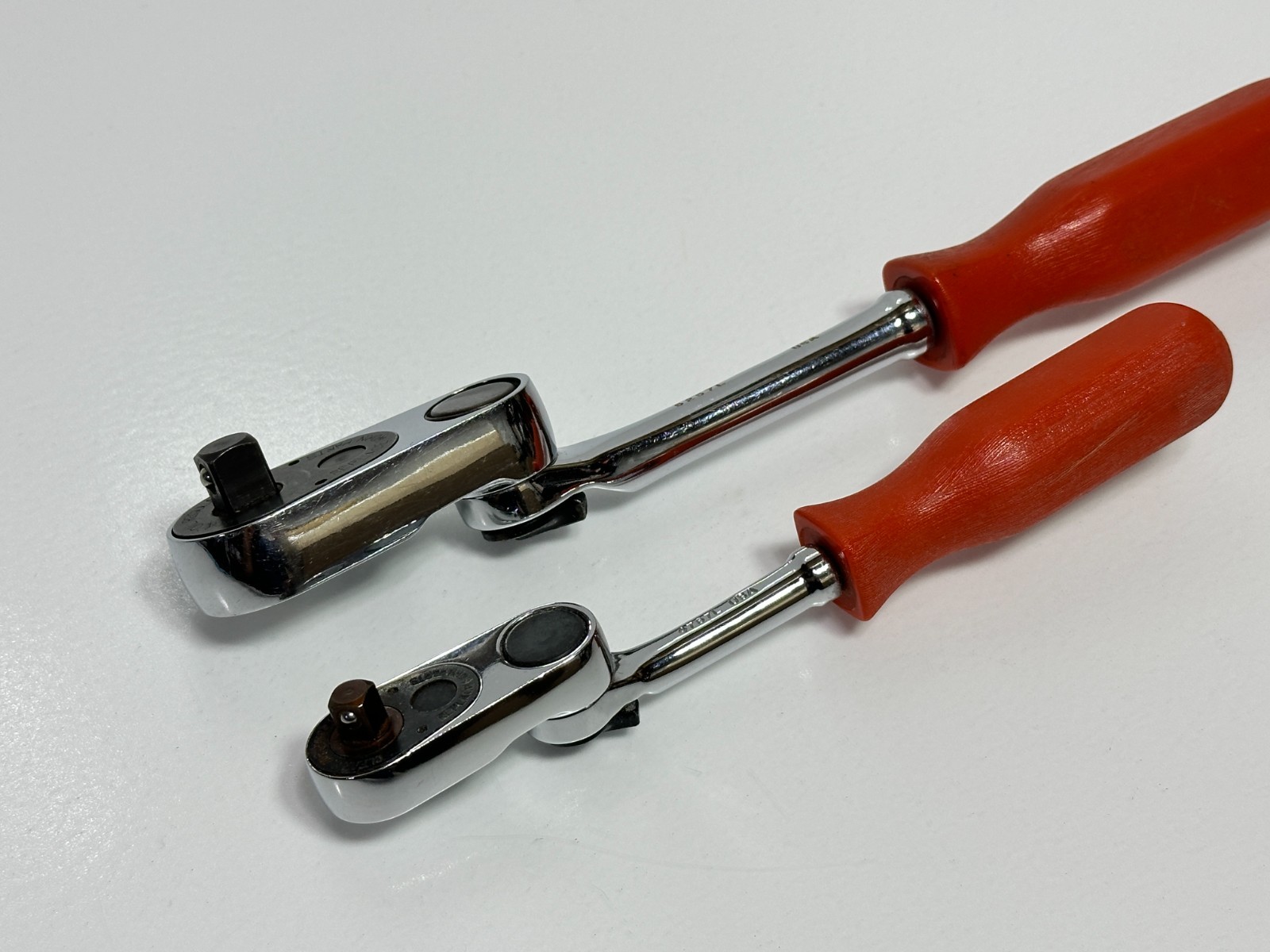 Proto USA Rare 2pc 5257L 3/8 Drive, 4757L 1/4 Drive Indexable Ratchet Red Handle