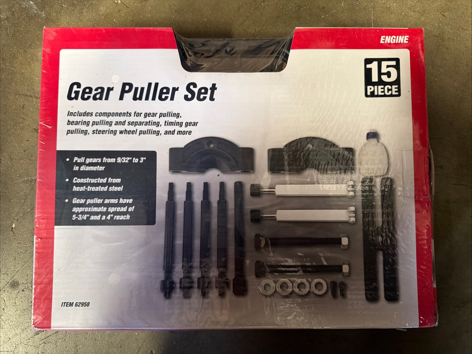 PITTSBURGH Gear Puller Set, 15 Piece