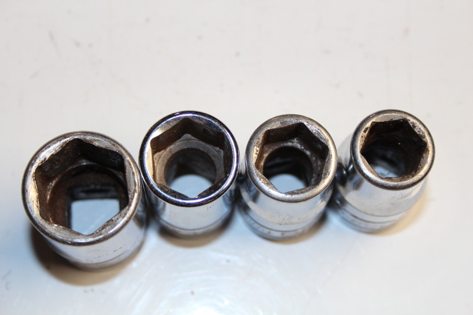 SNAP-ON TOOLS 1/2″ Drive 6-Point SAE Shallow Socket LOT 3/4″ 5/8″ 9/16″ 1/2″ 4pc