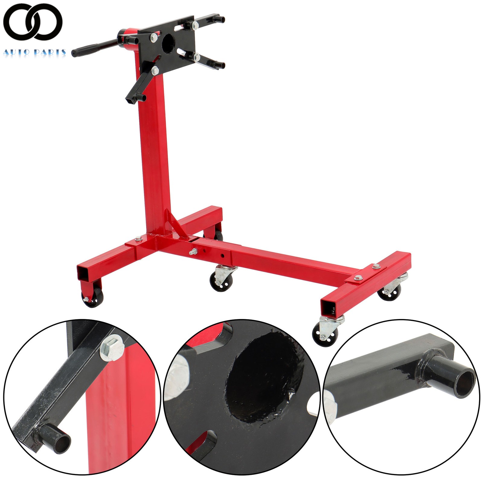 3/4 Ton 1500lbs Rotating Engine Stand Folding Motor 360-Degree Rotating Head