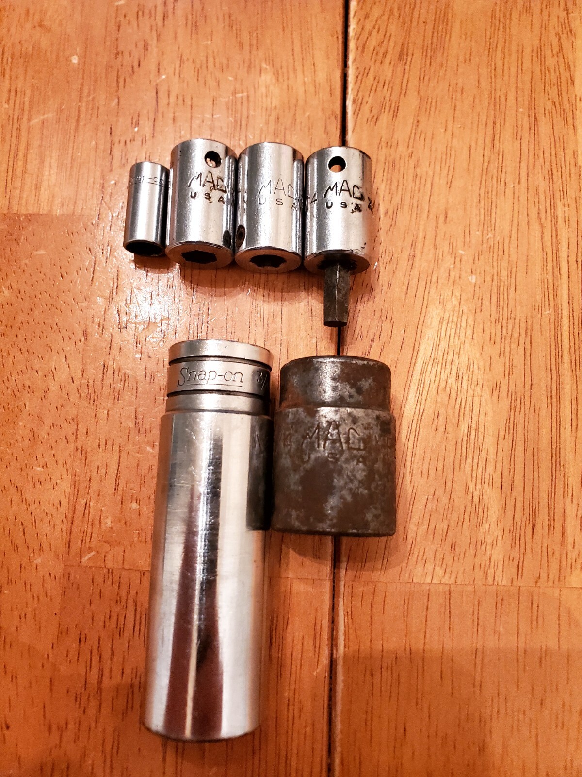 Snap On Mac 1/4 3/8 1/2 Drive Mixed Sockets Worn Or Damaged Lot Of 6