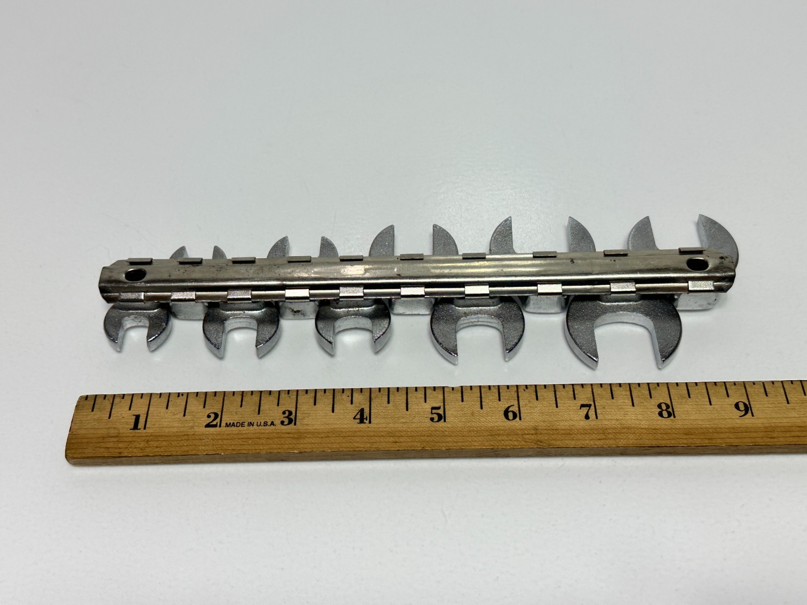 NOS Blackhawk USA PROTO 10pc Metric 10mm-19mm Open-End Crowfoot Set, 3/8″ Drive