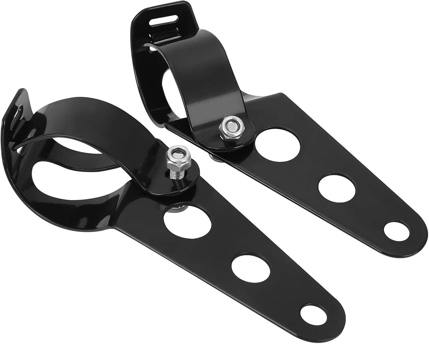 Motorcycle Headlight Mount Brackets 33-43mm Fork Ear Clamp Universal Black