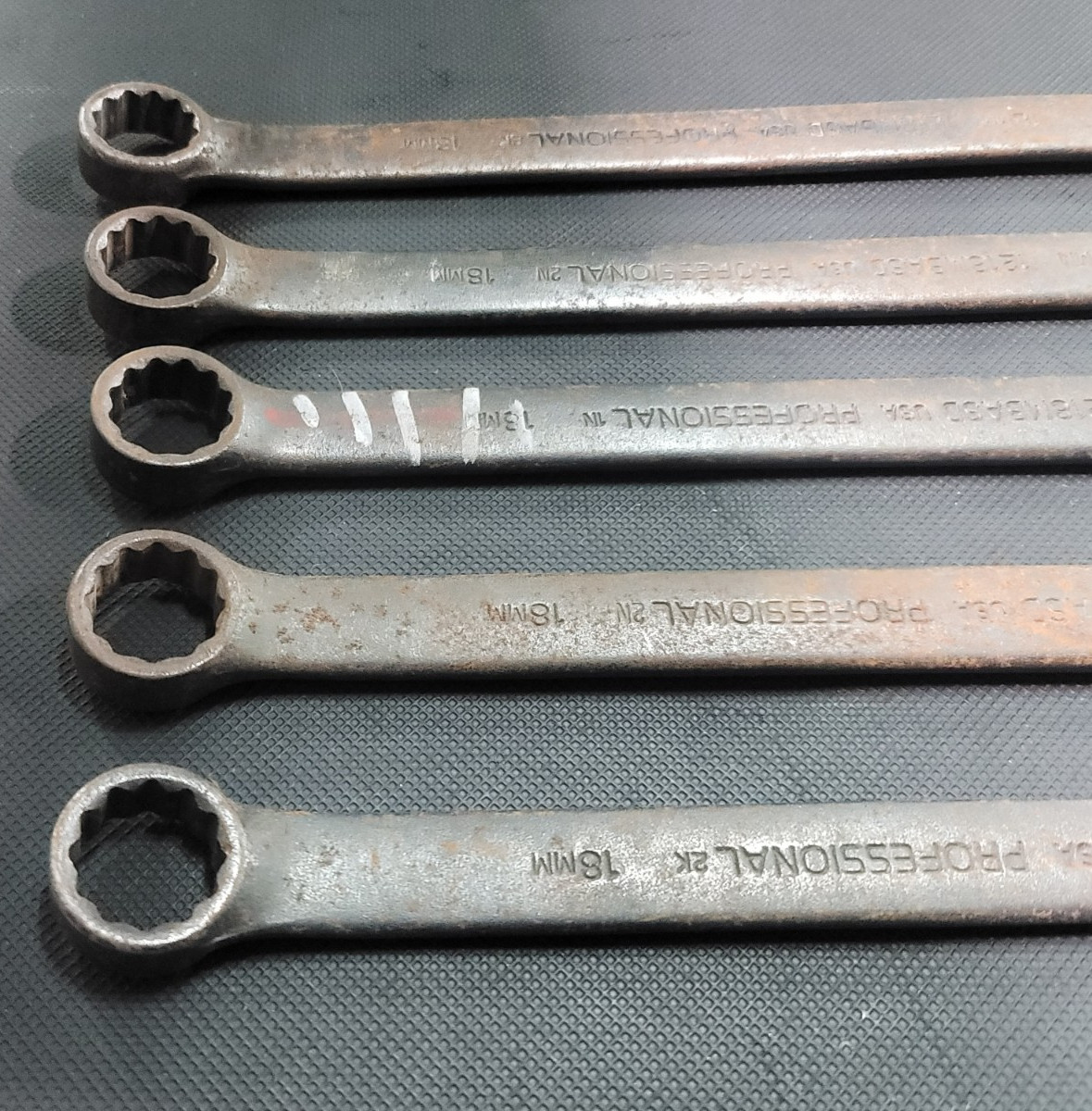 Lot of 5 Proto Professional 18mm Metric 12 Point Combination Wrench 1218MBASD