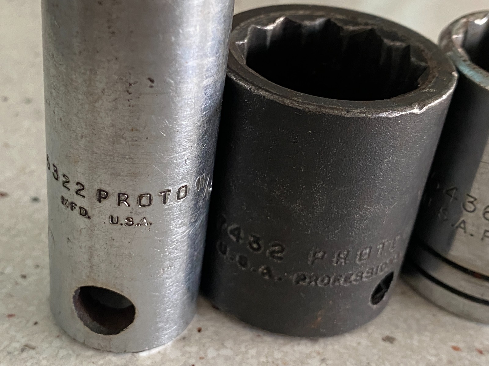 Proto USA Tool Socket Lot 1/2″ Drive 6 8 & 12 Point 11 Pieces Used