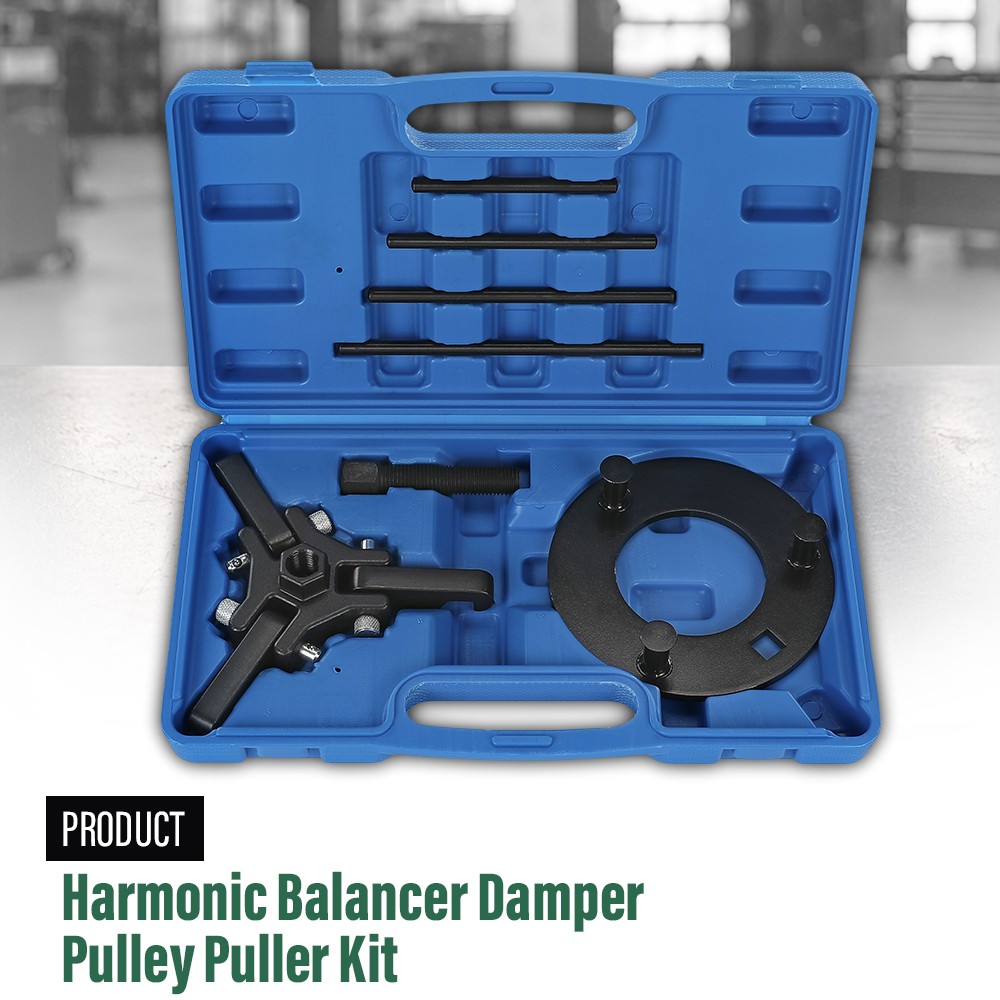 Harmonic Balancer Puller Set Upgraded 3-Jaw Pulley Puller with Holding Tool