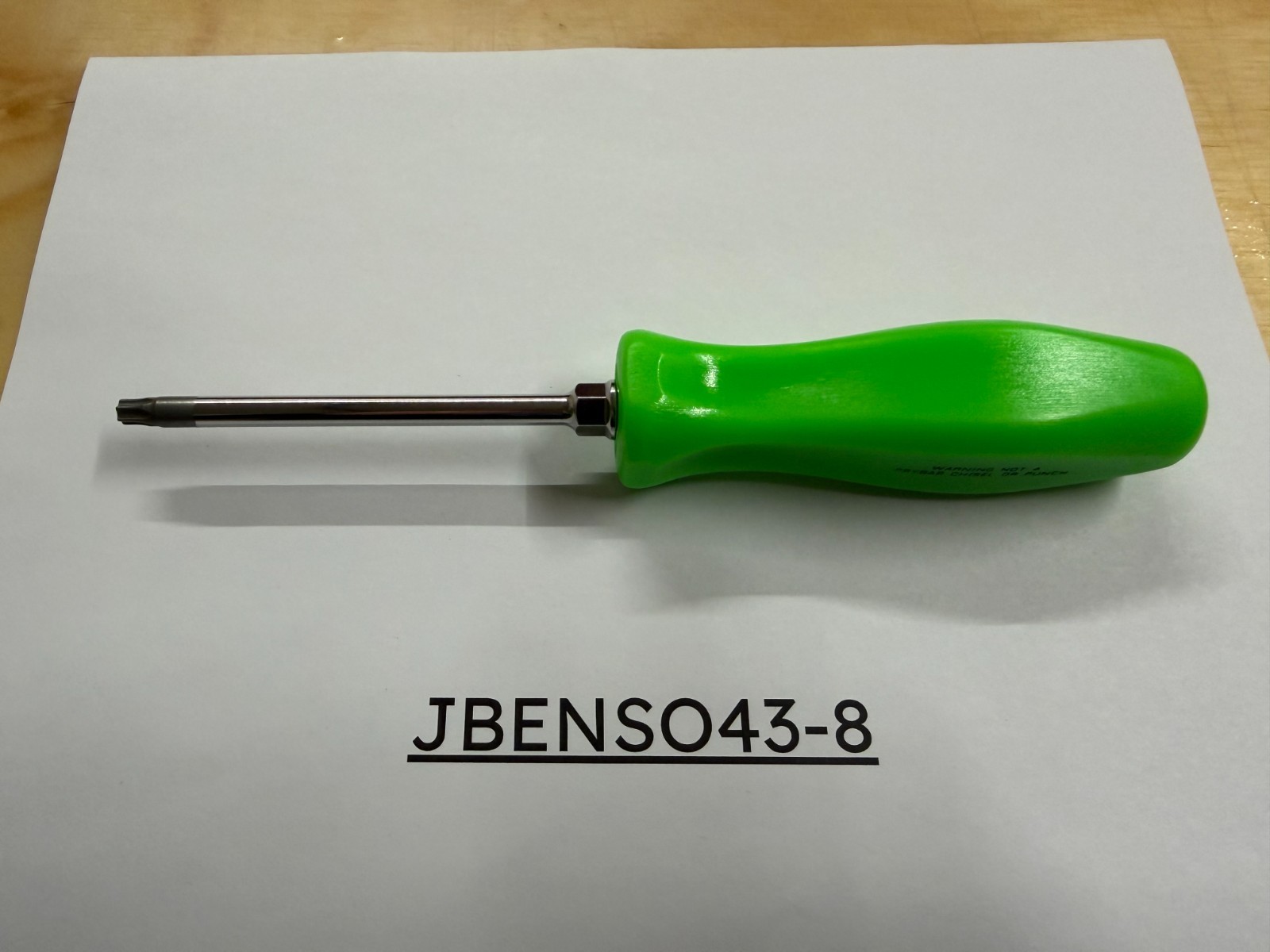 Snap-on Tools USA NEW RARE GREEN T30 Hard Grip Torx Screwdriver SDDTX430AG