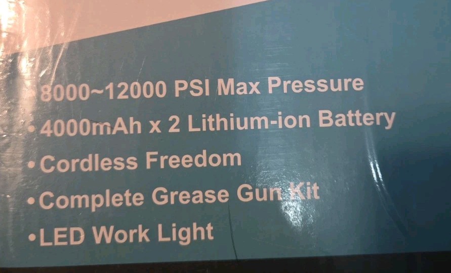 Bluebow Cordless Electric Grease gun