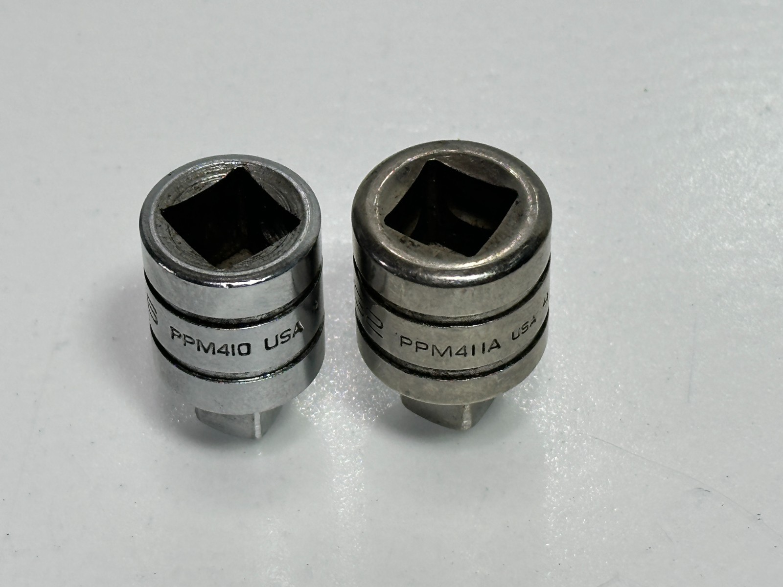 Snap-On USA 2pc External Pipe Plug Socket Lot, PPM410 5/16” & PPM411A 11/32”