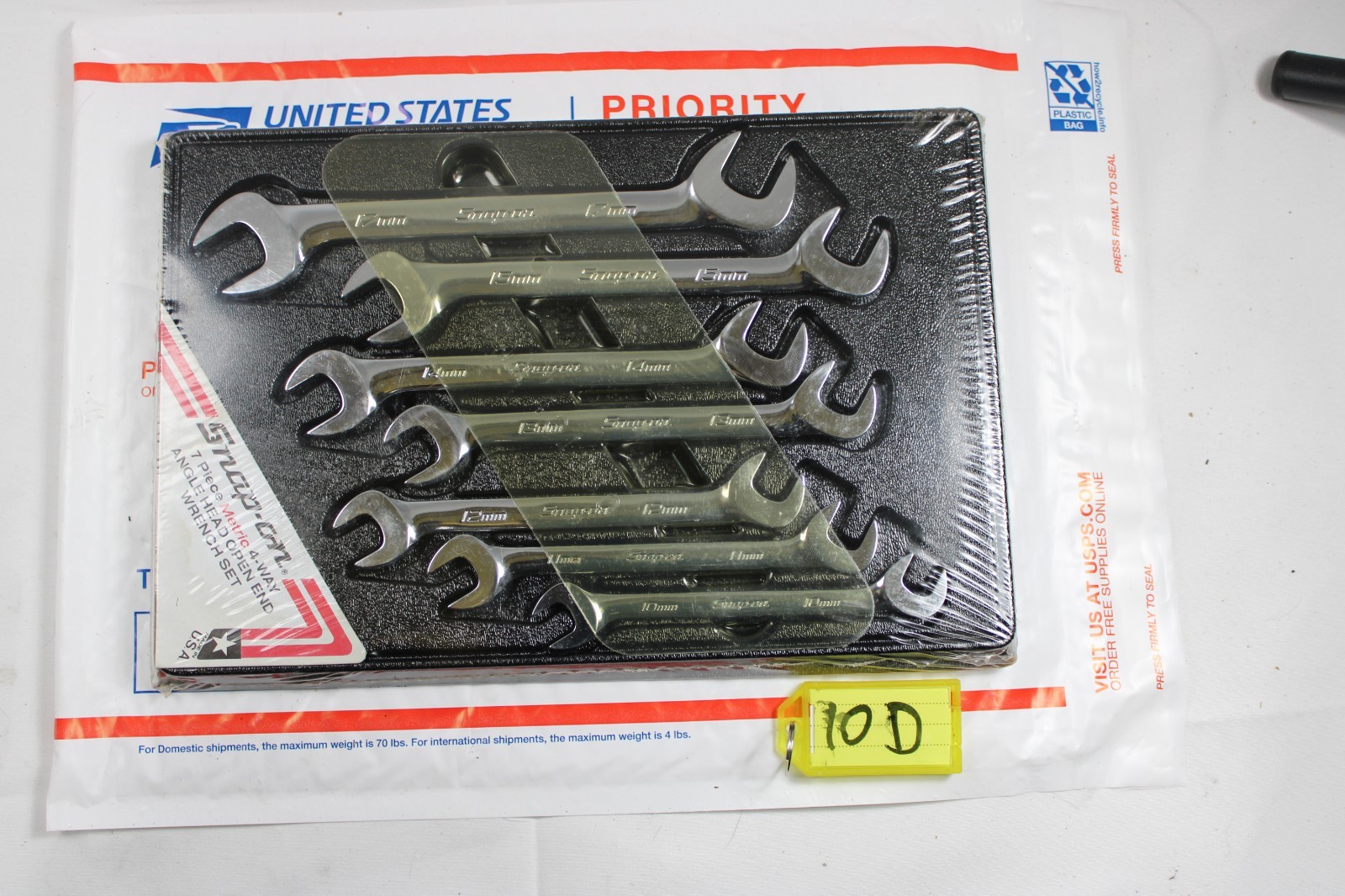 NEW Snap On SVSM807A 7 pc 10-17mm Metric Flank Drive Four-Way Angle Wrench Set