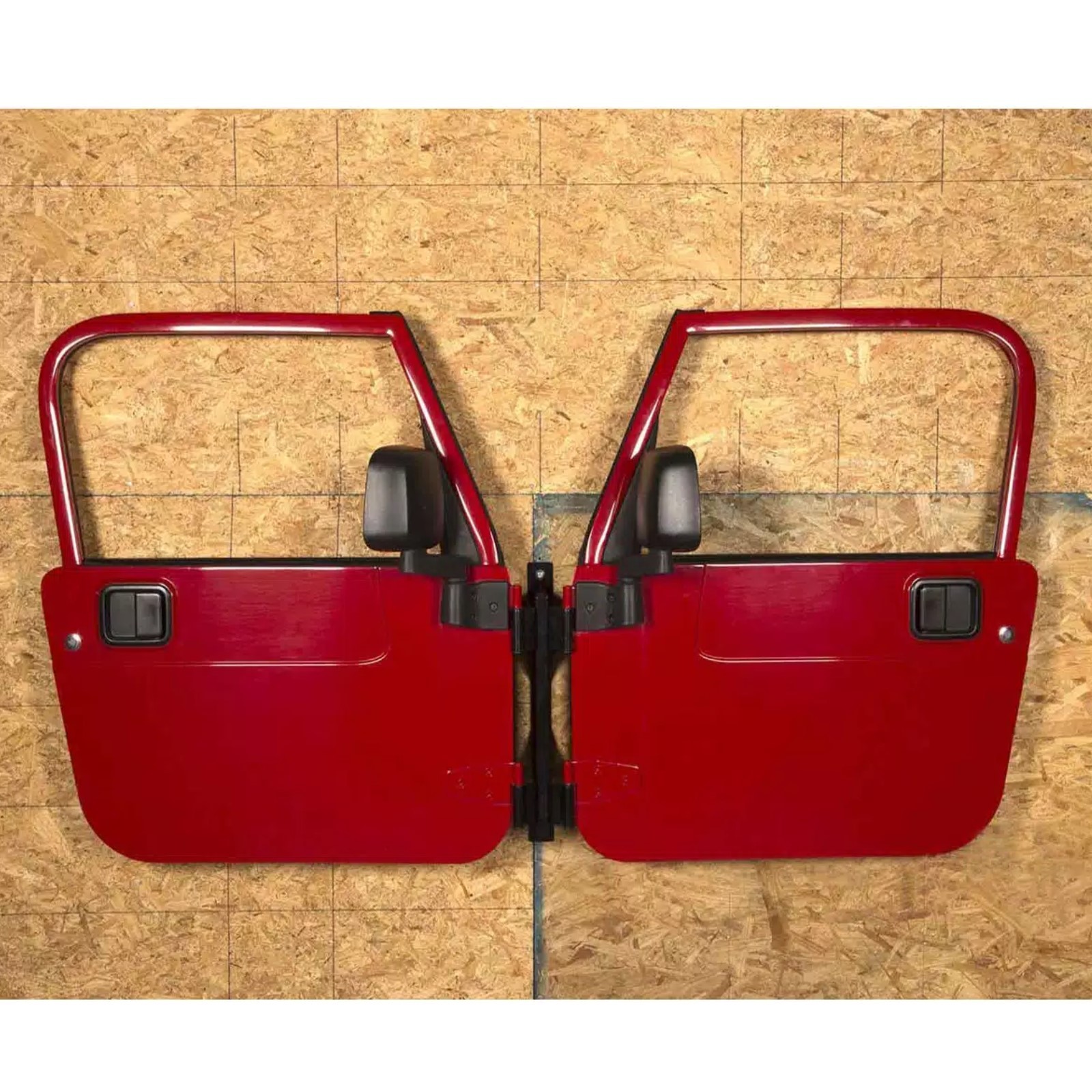 Rugged Ridge Black Stainless Steel Wall Door Mount Kit for 87-95 Wrangler YJ
