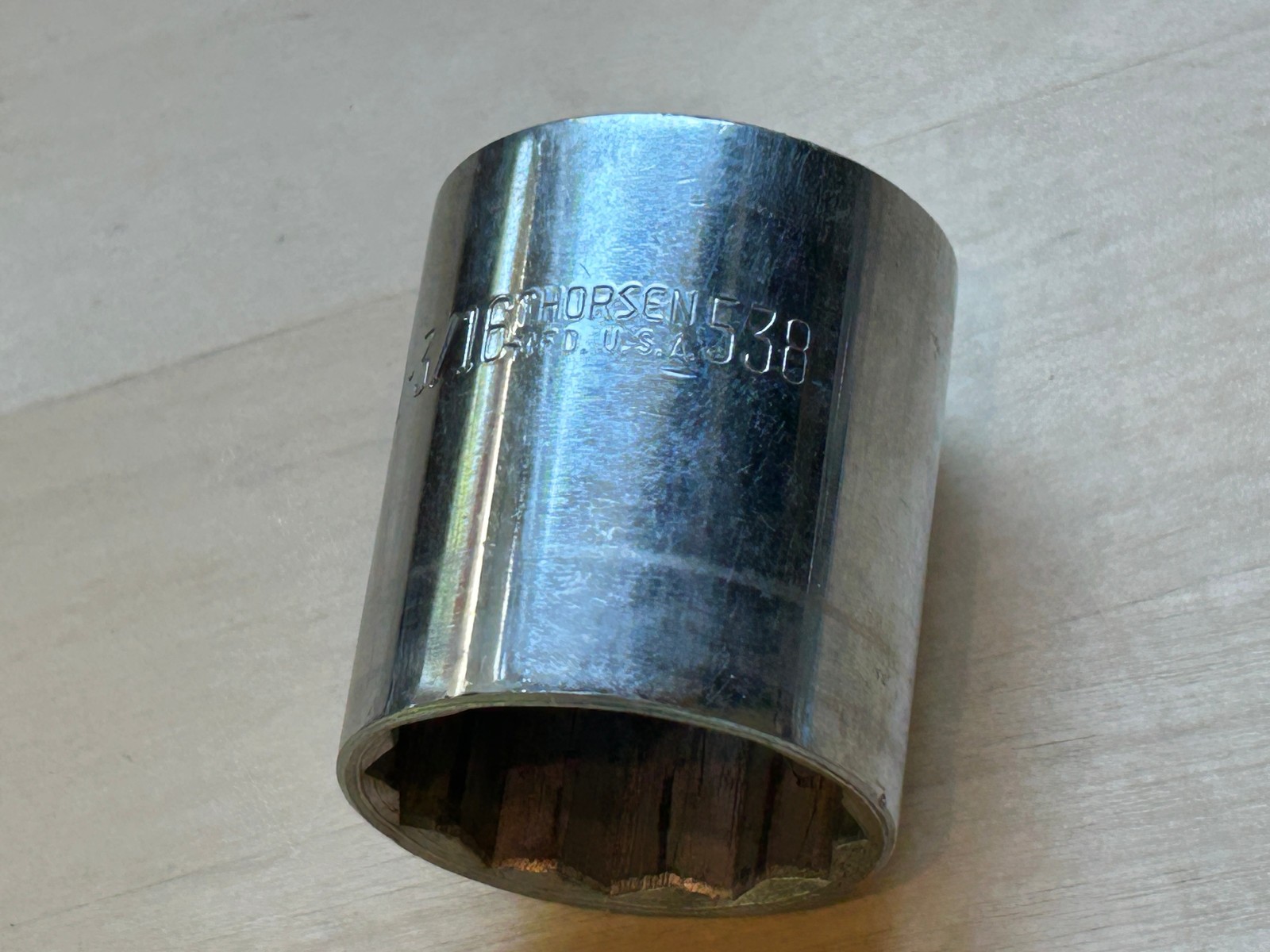 Vintage Thorsen 1-3/16″ – 12 Point Socket 1/2″ Drive – 538 – *name inscribed*